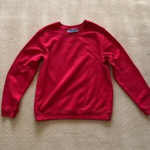Karen Scott Red Crewneck Sweatshirt Size S Cozy